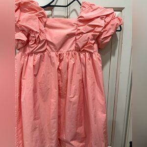 H&M girls pink puffed-sleeve dress size 6/7. EUC.